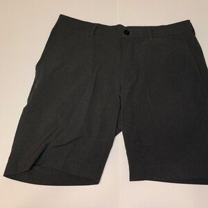 Roundtree & Yorke Performance Shorts Mens 34 Gray Stretch Golf Lightweight